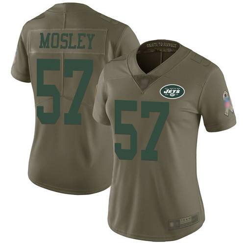 New York Jets Limited Olive Women C.J. Mosley Jersey NFL Football #57 2017 Salute to Service